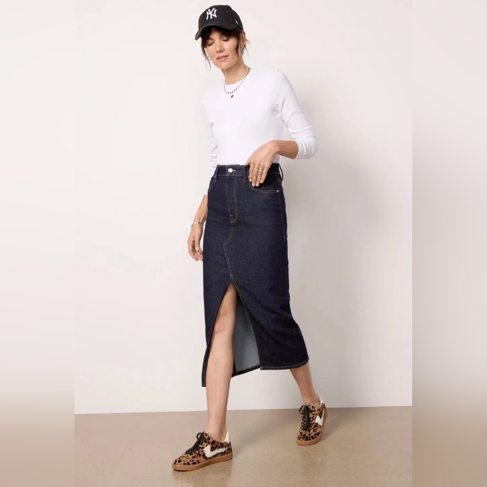 Good American Denim Midi Skirt | Size 15 Plus